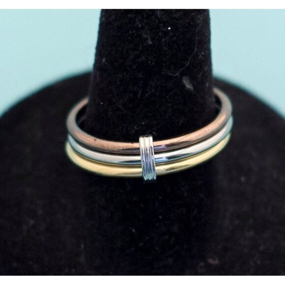 Vintage Multi-band Ring Size 8.5 E19 - Picture 1 of 3